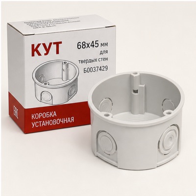 Коробка установ. КУТ 68х45мм твердых стен Б0037429