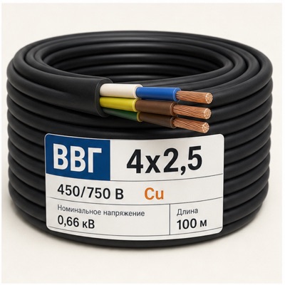 Провод ВВГ 4х2,5
