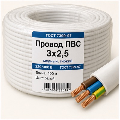 Провод ПВС 3х2,5