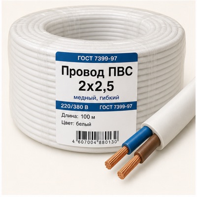 Провод ПВС 2х2,5