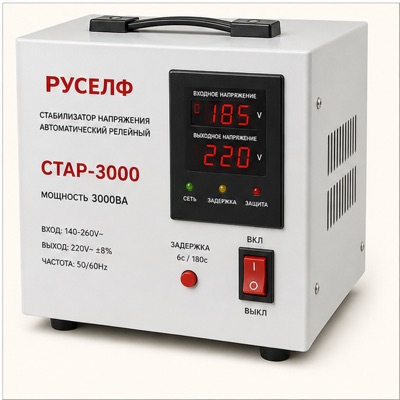 Стабилизатор автомат. релейный РУСЕЛФ СТАР-3000