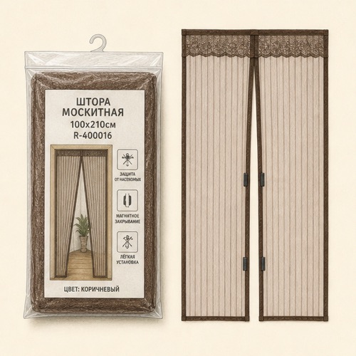 Штора для ванной 180х180 Артика 4184