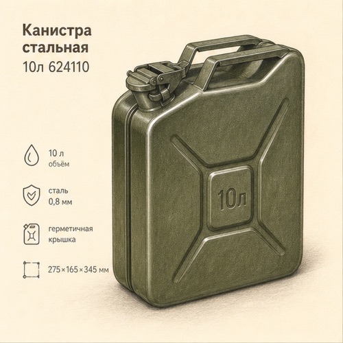 Канистра стальная 10л 624110