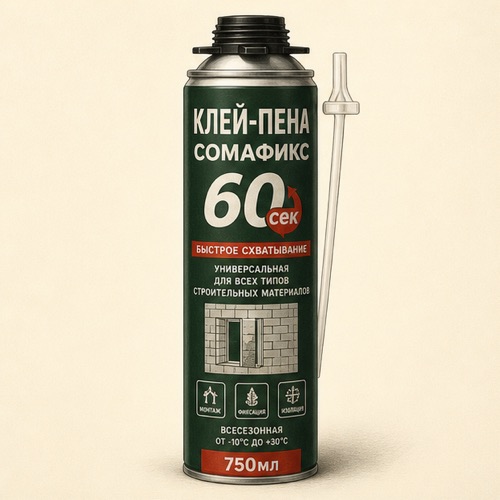 Клей-пена СОМАФИКС 60сек 750мл S937