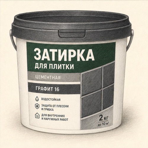 Затирка для плитки ЦЕРЕЗИТ графит 16