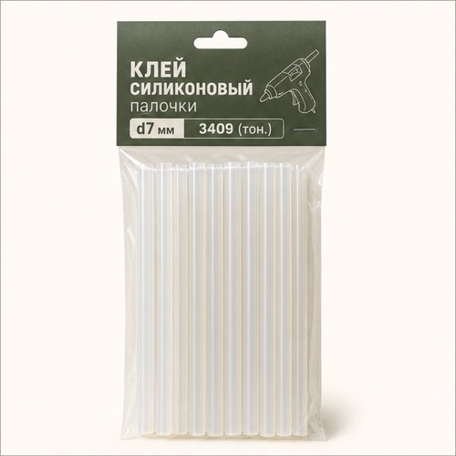 Клей силикон. палочки в пакете d7 3409 (тон.)