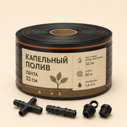 Комплект капельного полива 40 ТОЧЕК 18кв.м 44444440