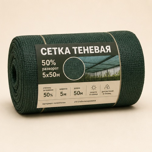 Сетка теневая 50% разворот 5х50м