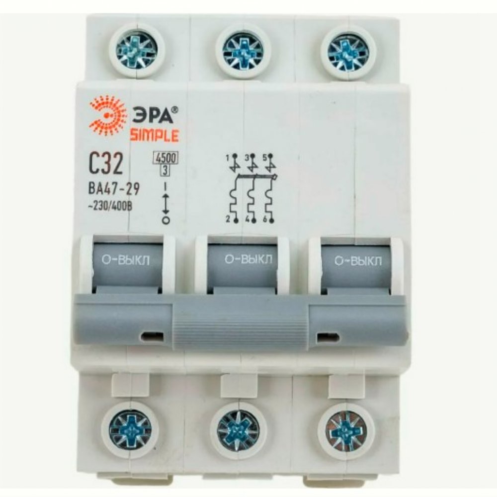 Автомат 3 полюсный С32А ЭРА