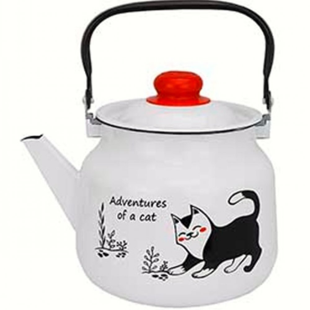 Чайник 3,5л белый Коты 01-2713/4