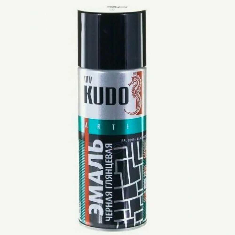 Эмаль аэрозоль КУДО чёрная KU-1002 520мл