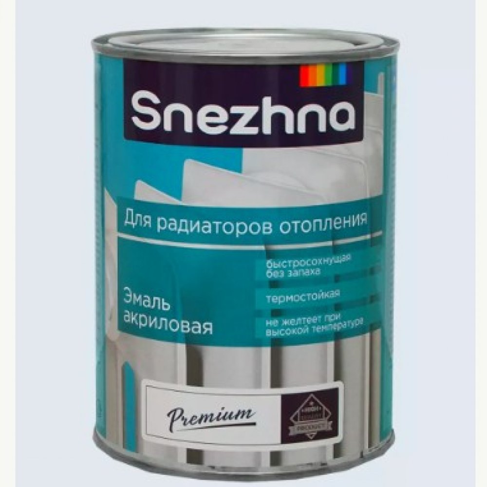 Эмаль для радиаторов Радуга Снежна 0,9кг акриловая (белая)
