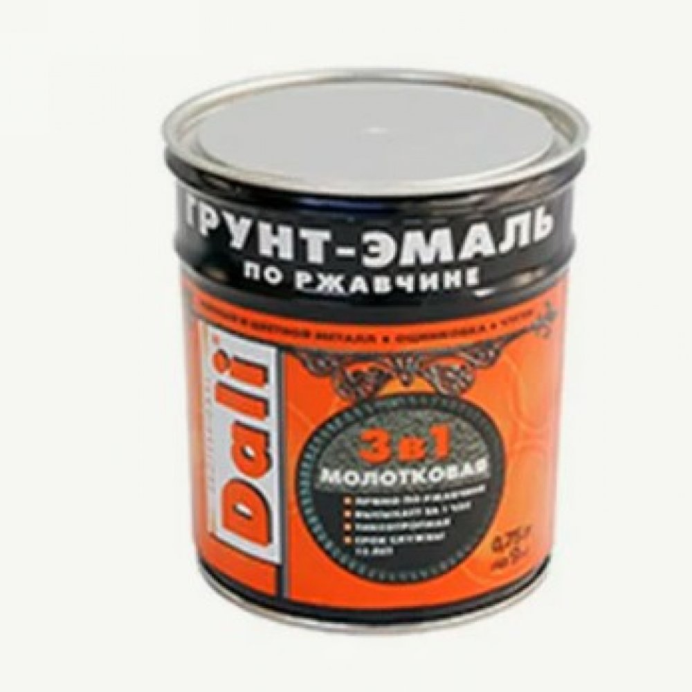 Эмаль молотковая Дали 0,75л (серебристый)