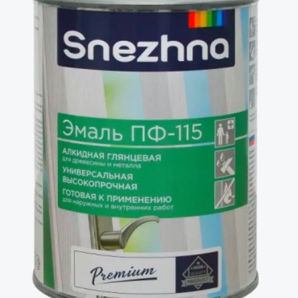 Эмаль Радуга Снежна ПФ-115 серая 0,9кг 