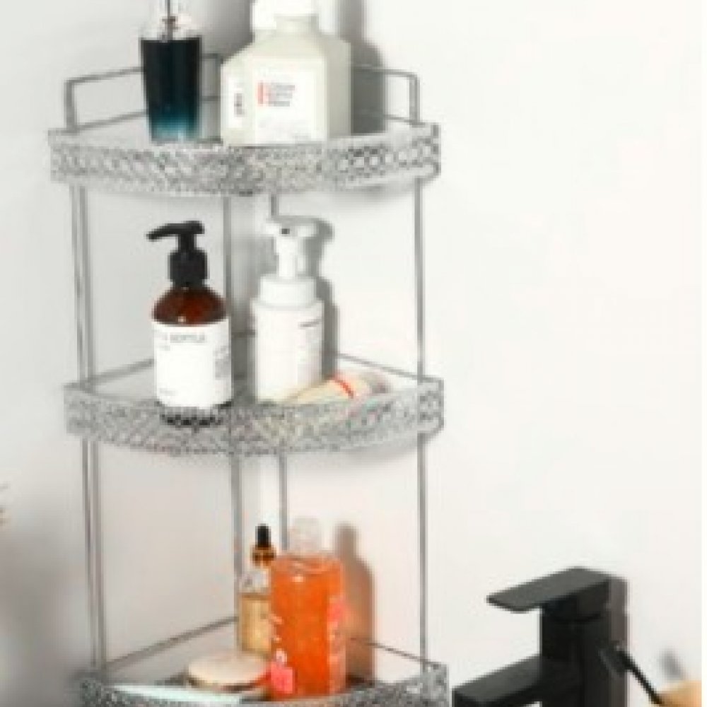 Этажерка 3-х ярусная серебро 58-017