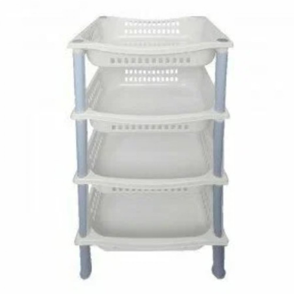 Этажерка 4 яр. Белый мрамор 7341