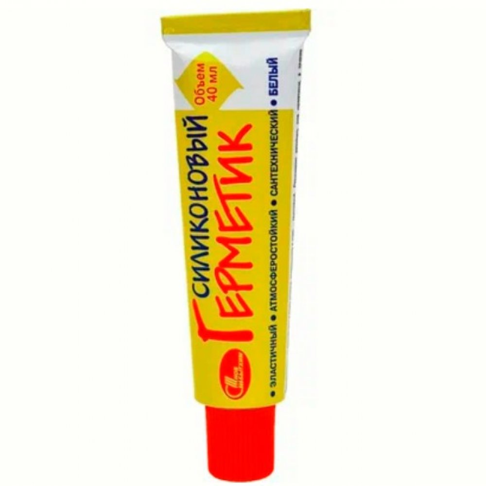 Герметик силикон белый 40мл Новбытхим