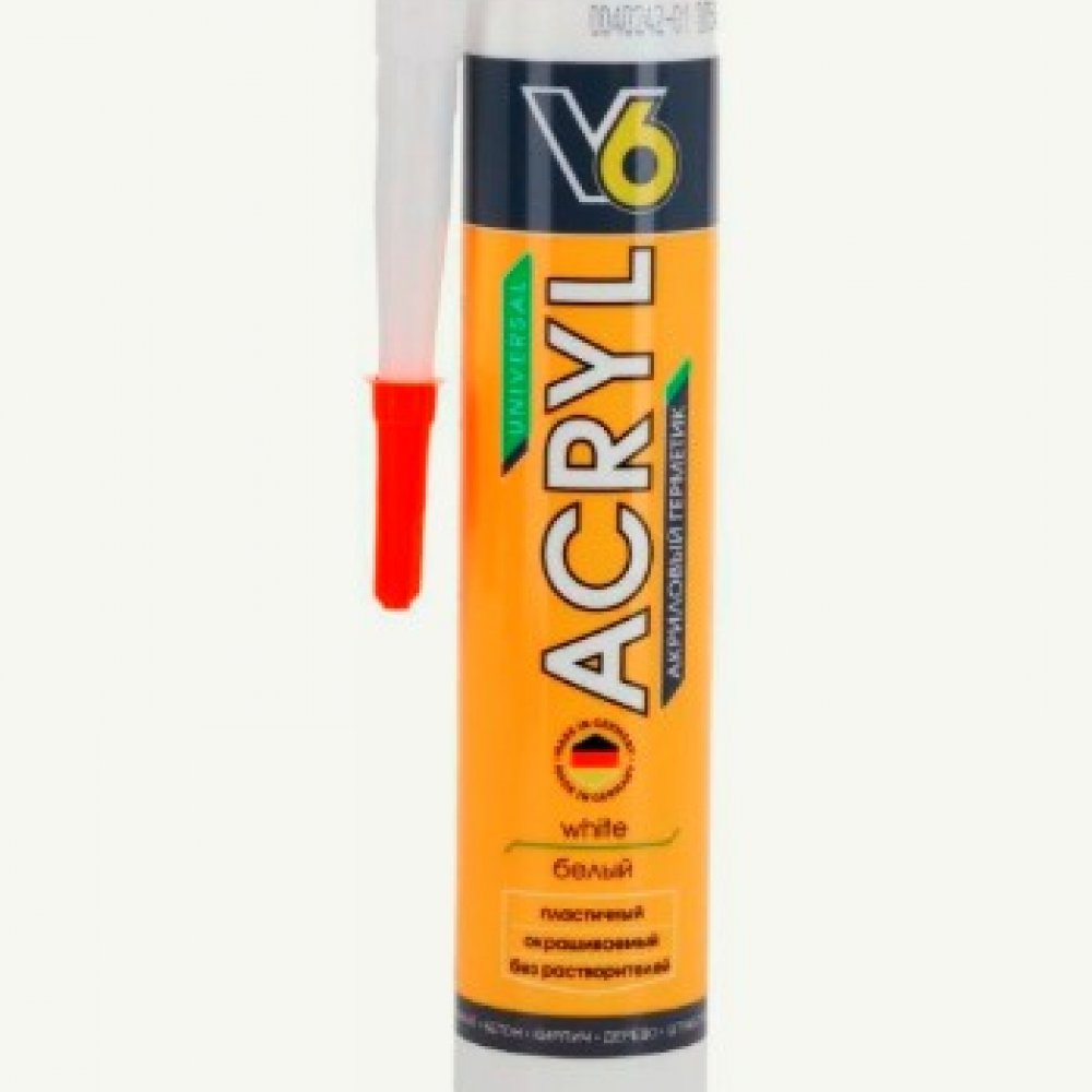 Герметик силиконовый В6 260мл, коричневый