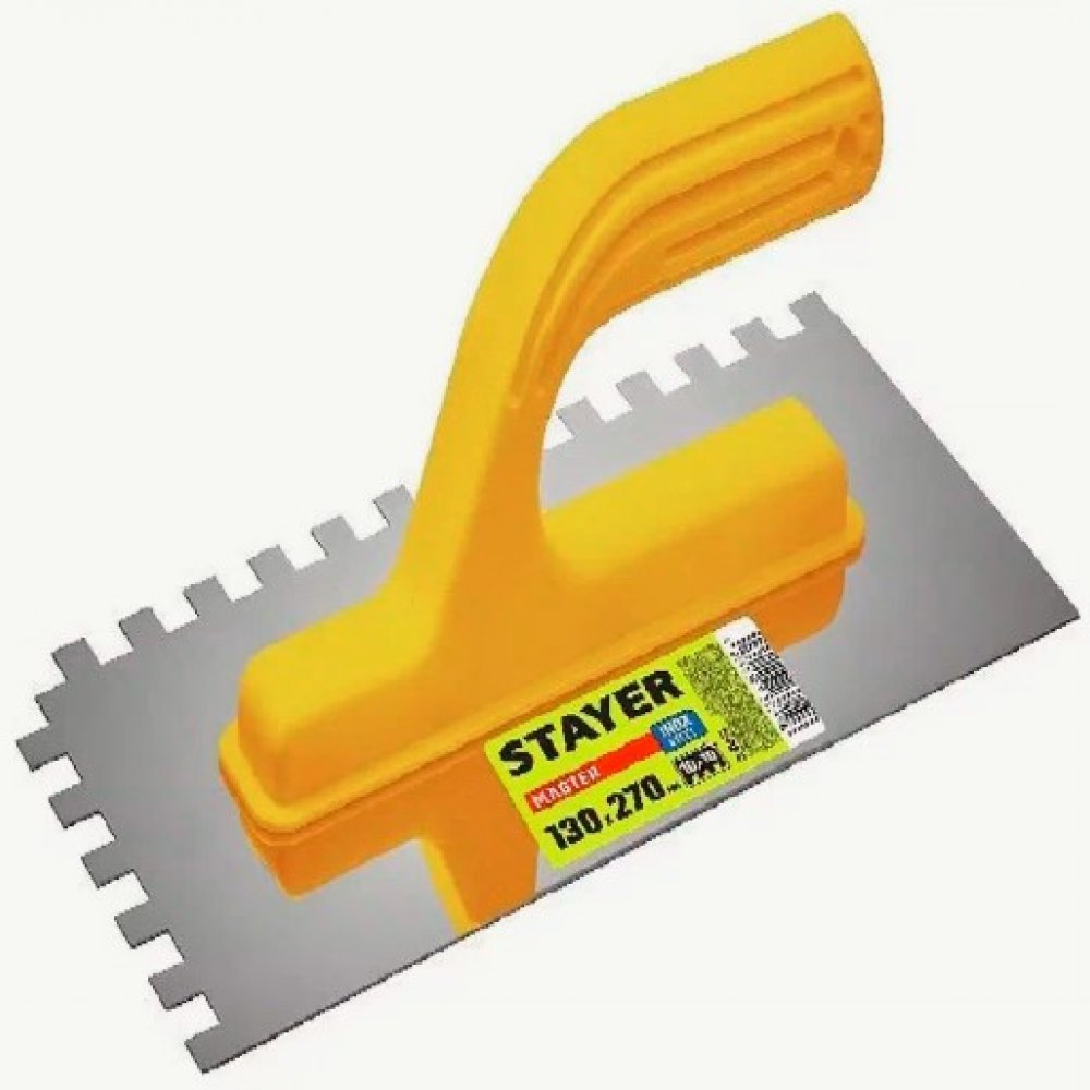 Гладилка штукатурная стальная 10х10мм Стаер 08012-10