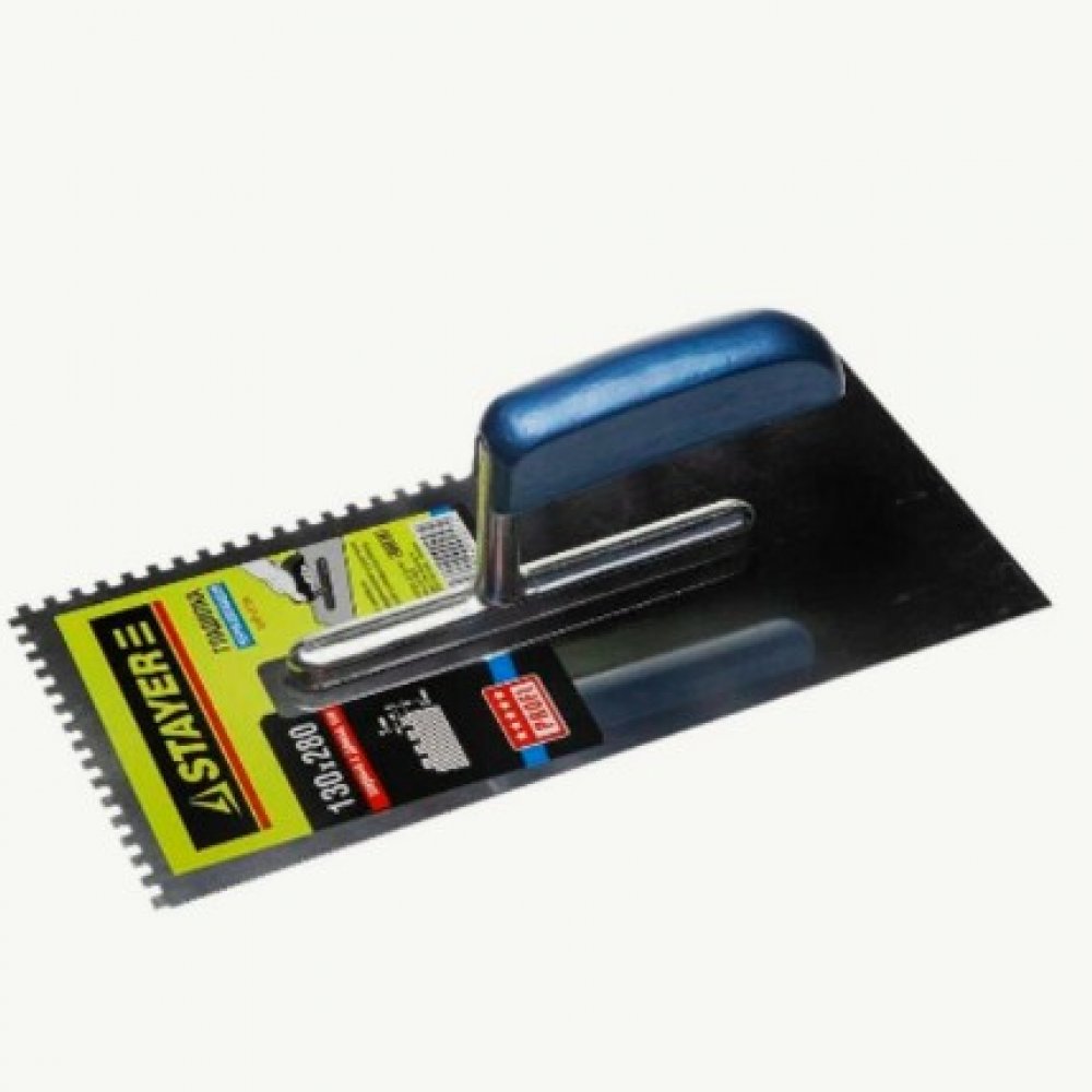 Гладилка штукатурная стальная 120х280мм СТАЕР 8х8 08012-08