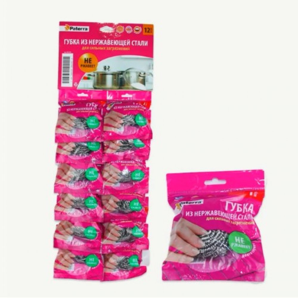 Губка из нержавеющей стали Патерра