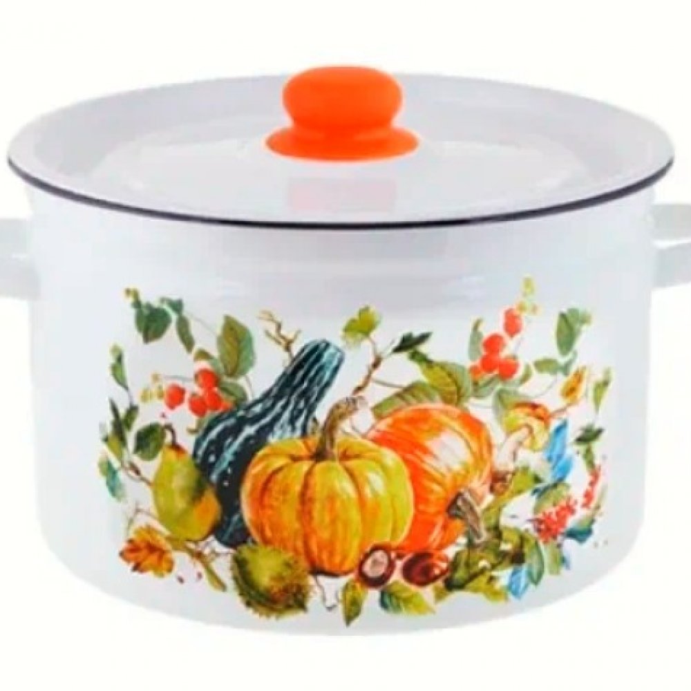 Кастрюля эмалированная Осень 7л 1с18с