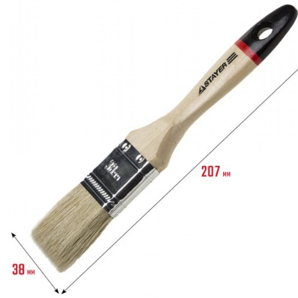 Кисть евро (чёрная ручка) 38мм СТАЕР 0102-038