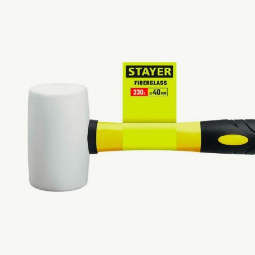 Киянка резиновая 65мм 450г СТАЕР белая 20533-450