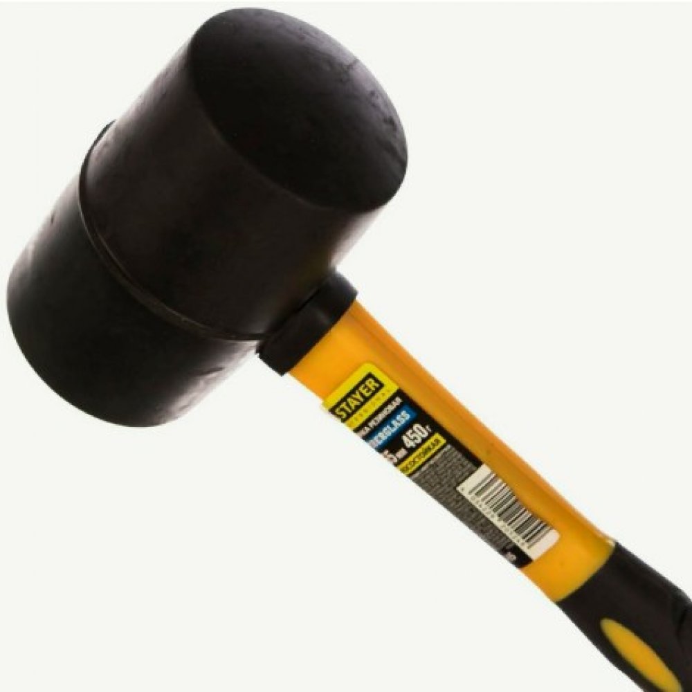 Киянка резиновая 65мм 450г СТАЕР чёрная 2054-65