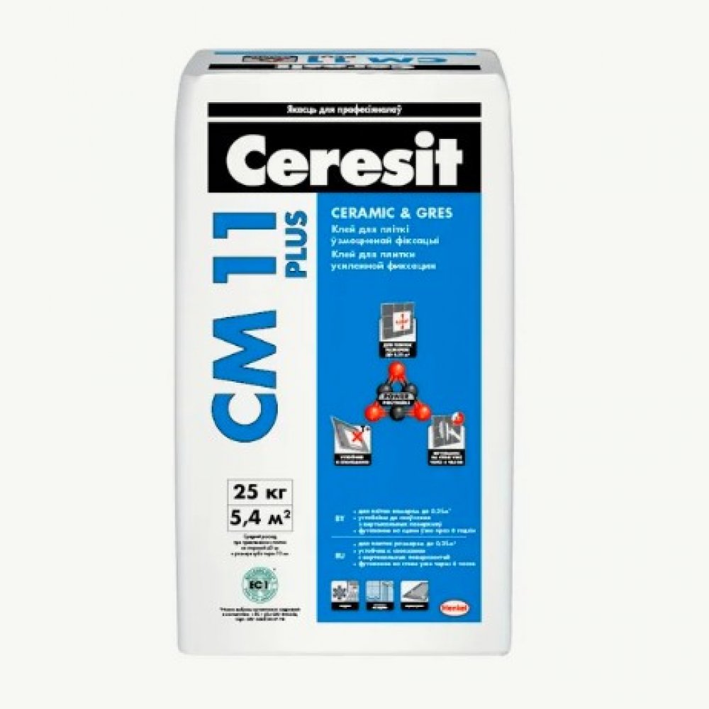 Клей для керамической плитки СМ11 ЦЕРЕЗИТ 25кг