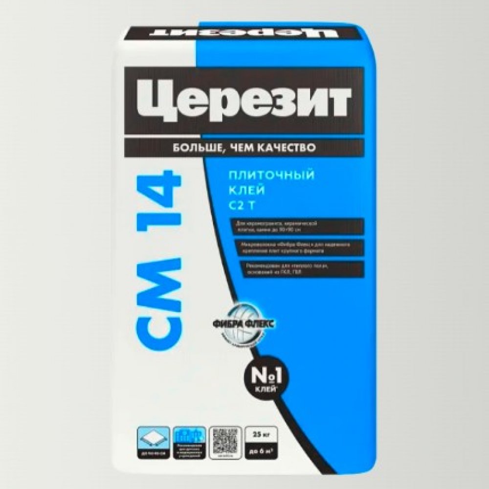 Клей для керамической плитки СМ14 ЦЕРЕЗИТ 25кг теплый пол
