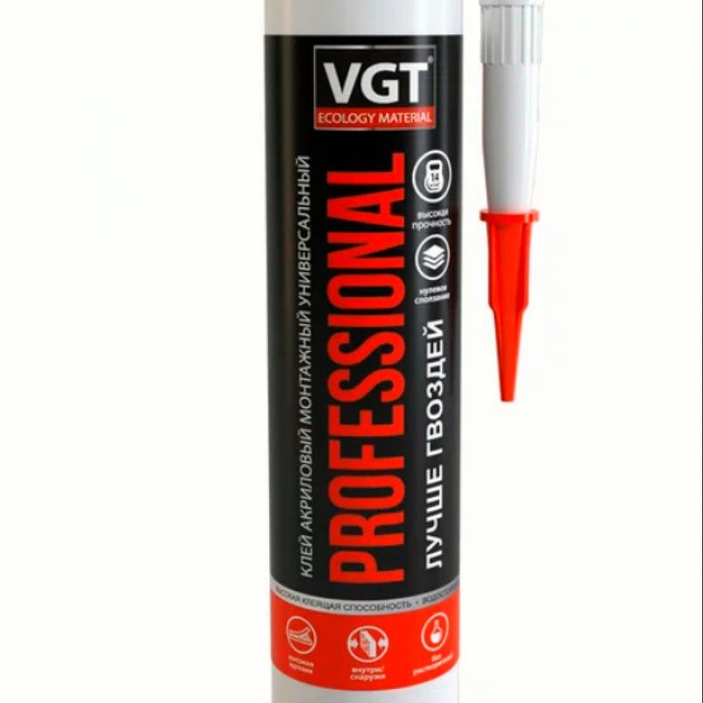 Клей ВГТ монтажный белый ПРОФЕССИОНАЛ 350мл 26323
