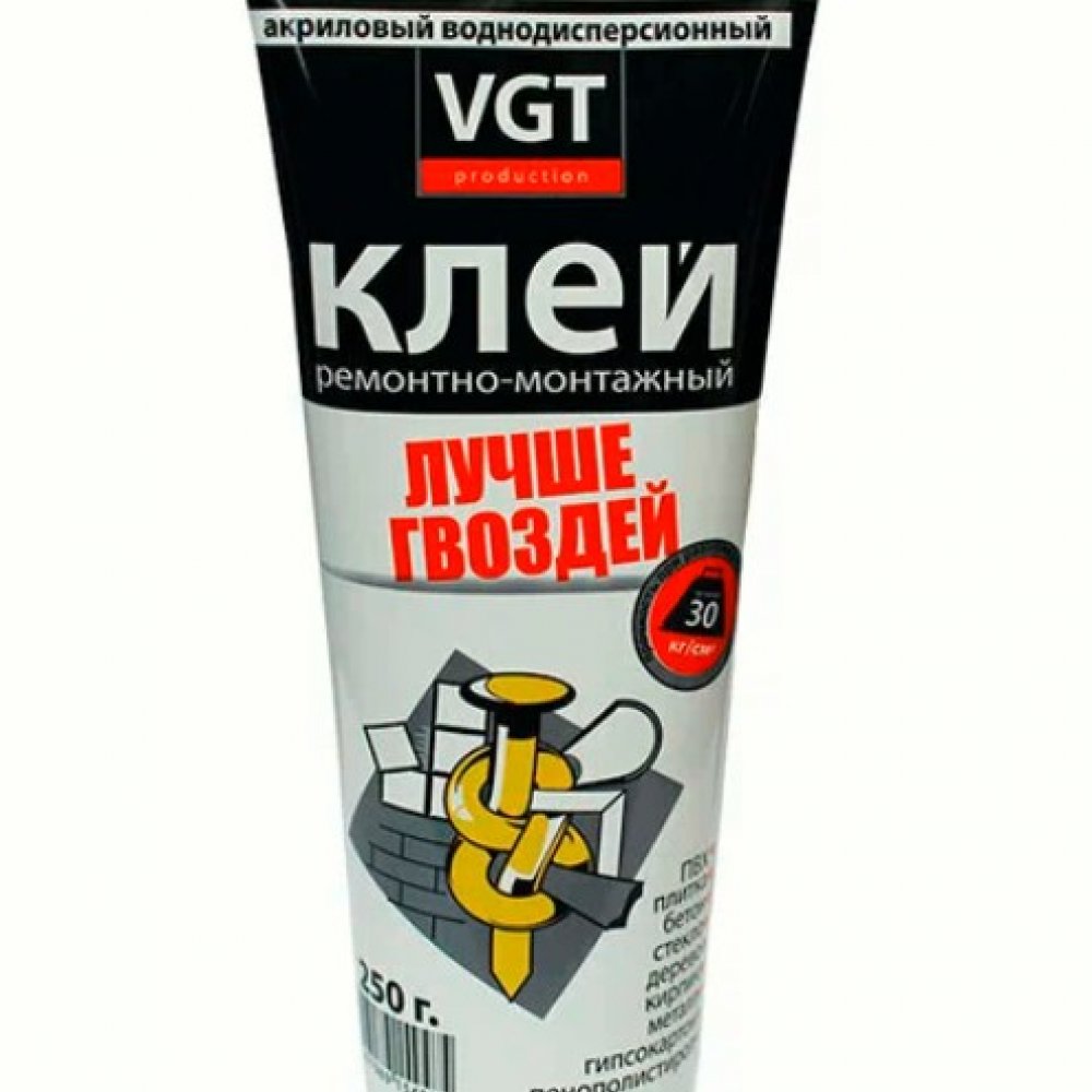 Клей VGT ремонтно-монтажный прозрачный 250г 35482