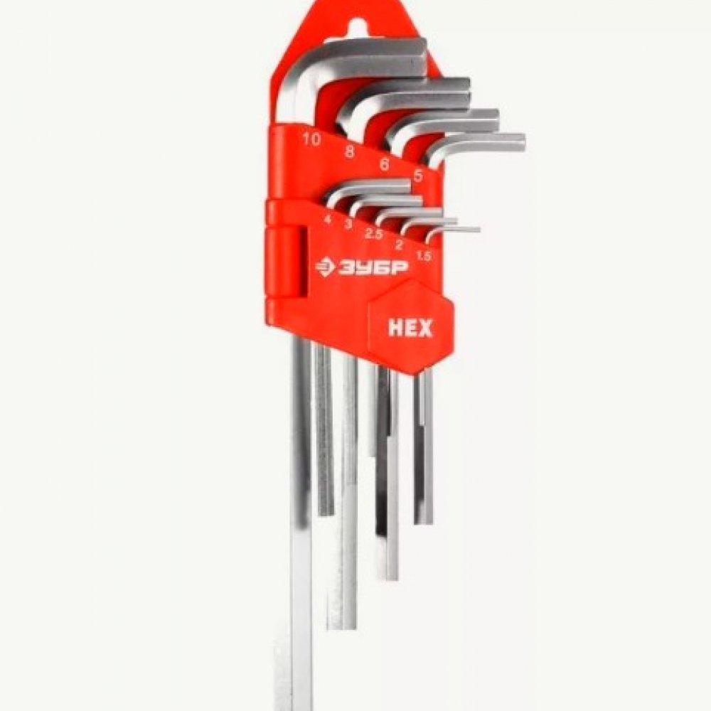 Ключи имбусовые(длинные) 9шт Зубр 27460-2