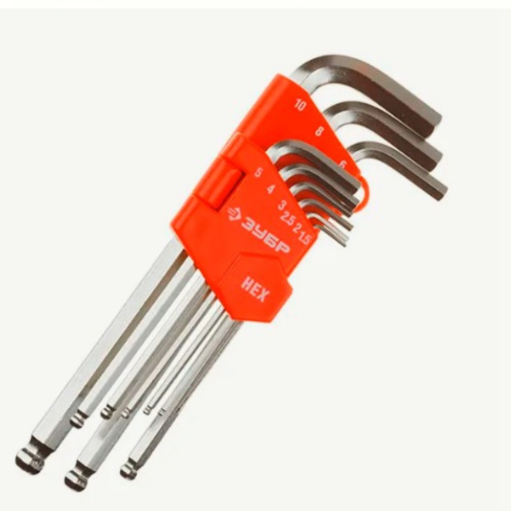 Ключи имбусовые(длинные) 9шт Зубр 27461-2