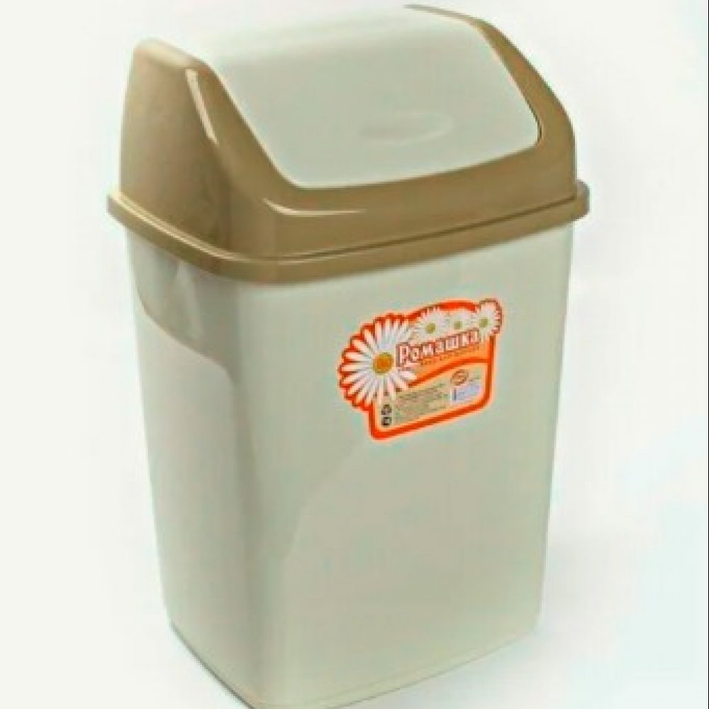 Контейнер для мусора 10л Ромашка ЭЛЬФ 057