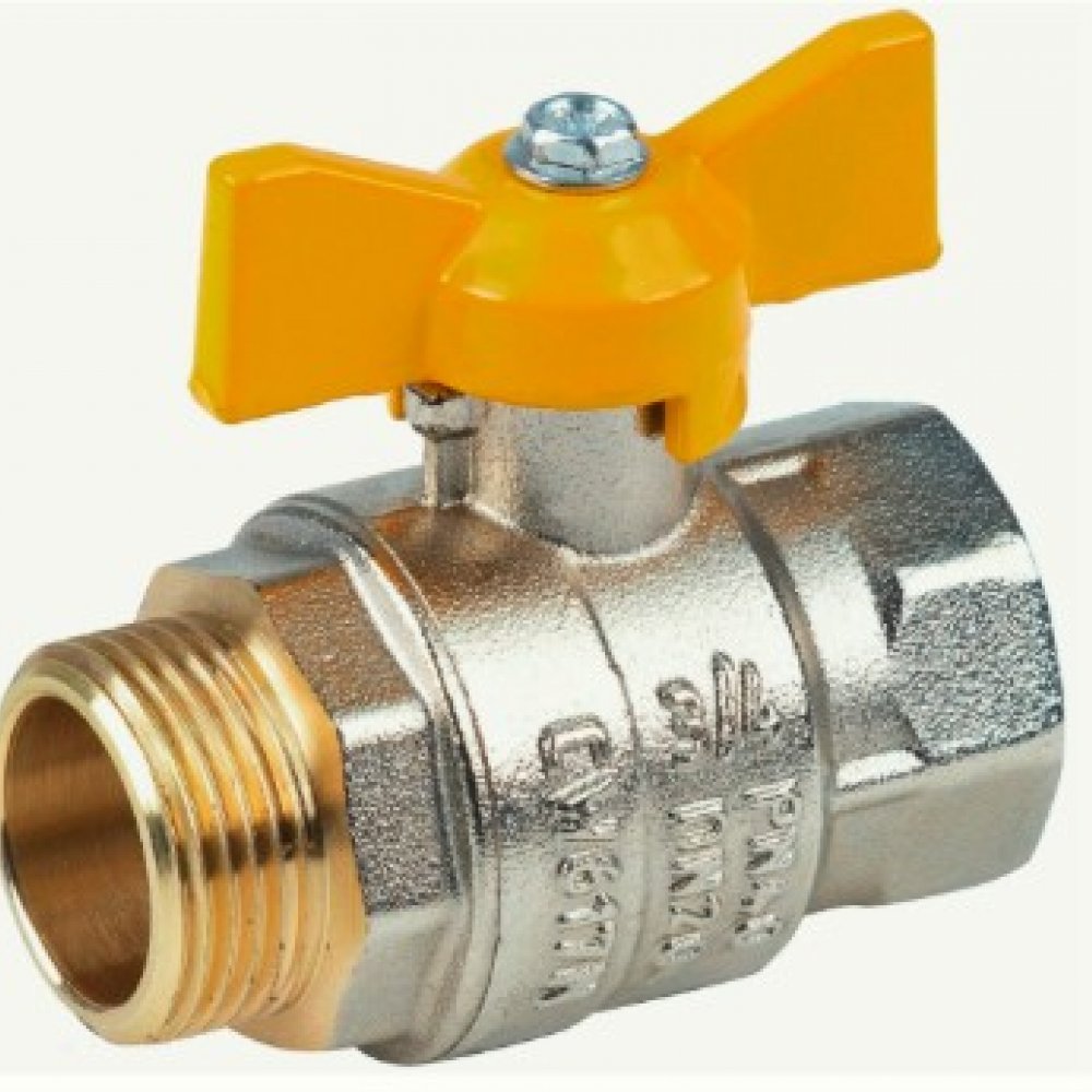 Кран 1/2(15) бабочка В/Н шаровый 