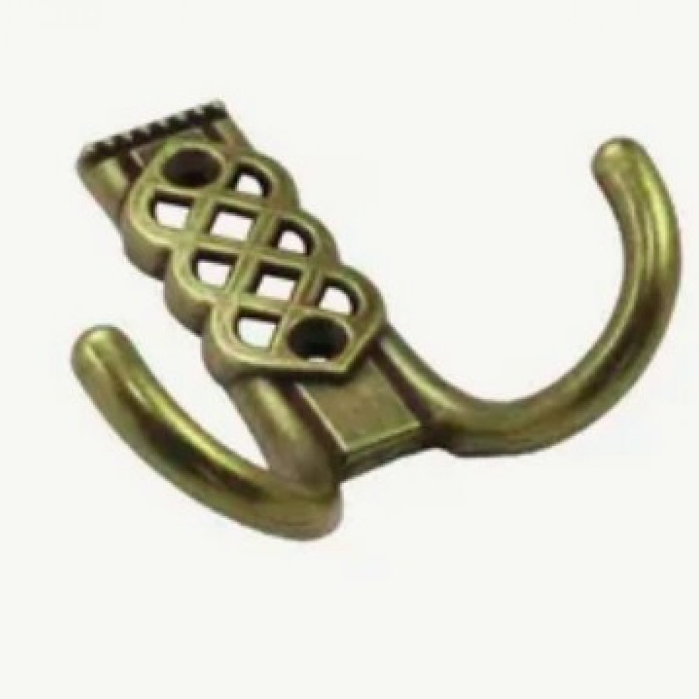 Крючок 789 2 рожка бронза