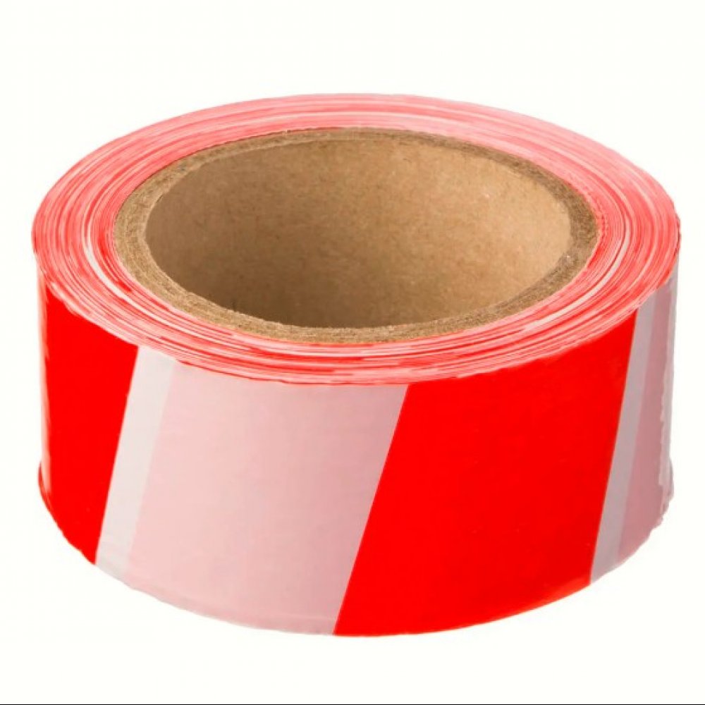 Лента сигнальная красно-белая 50мм*115м