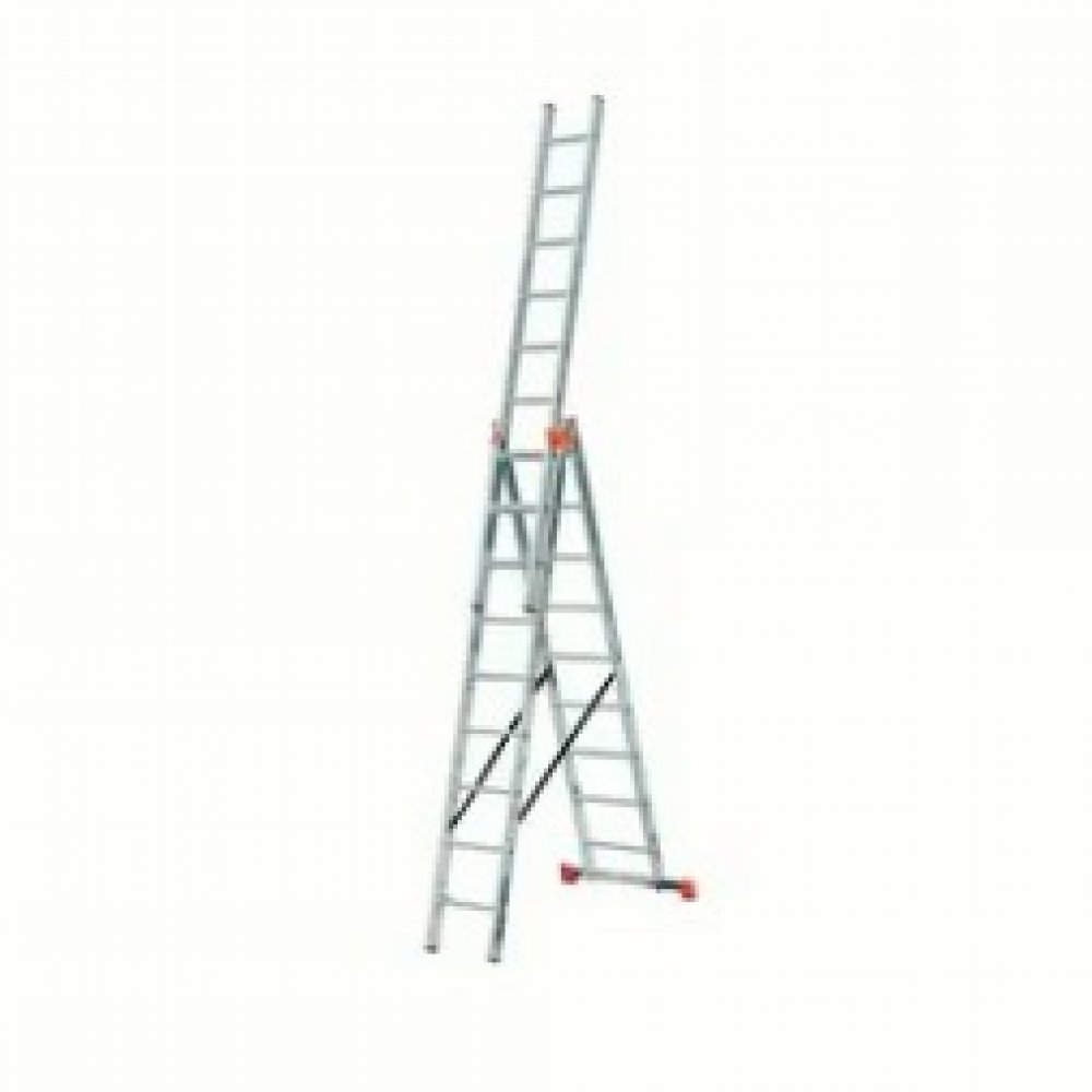 Лестница 3х9 ступеней алюминиевая 