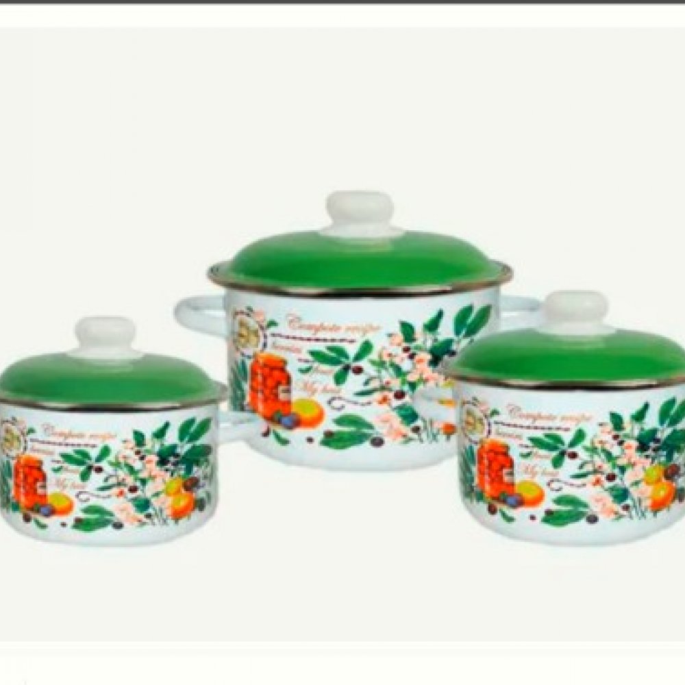 Набор кастрюль эмаль Вкусный компот 2/3/5.5л 6КВ191М