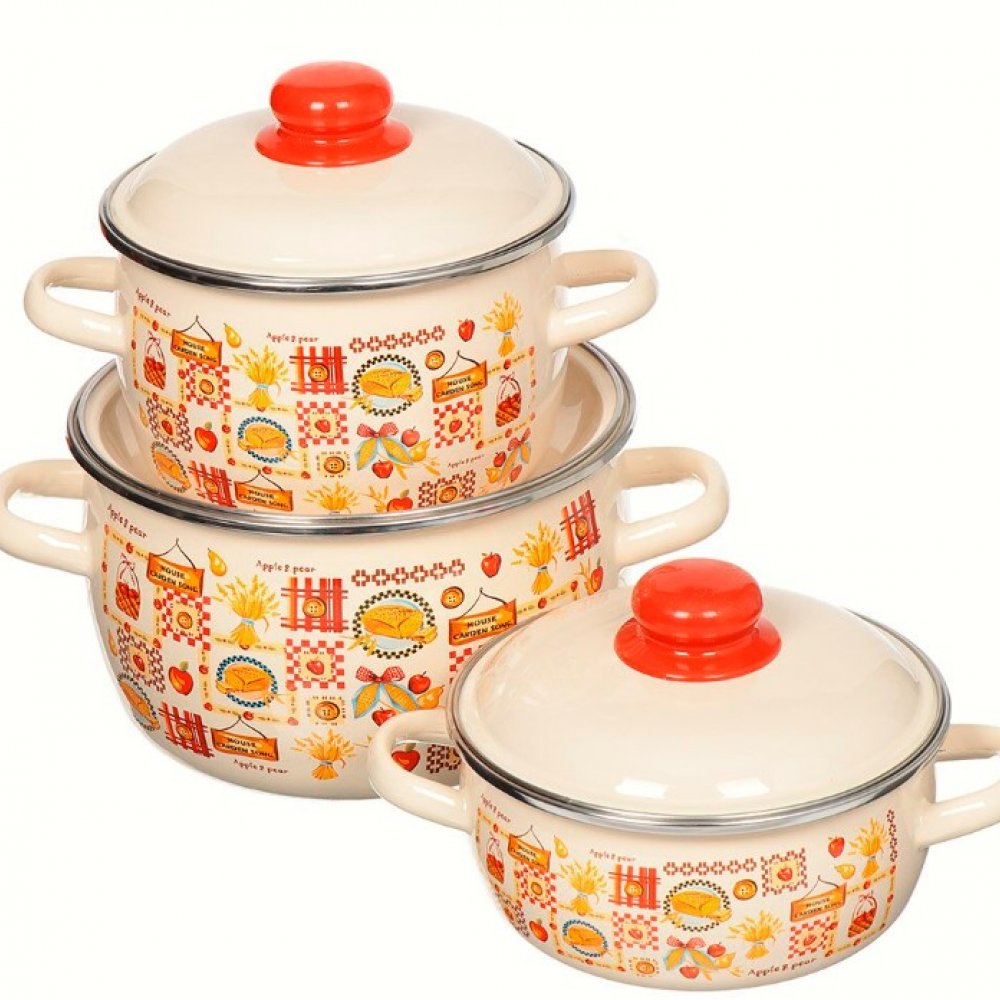 Набор кастрюль Садовая песня 1,5/2/4л 1KA071М