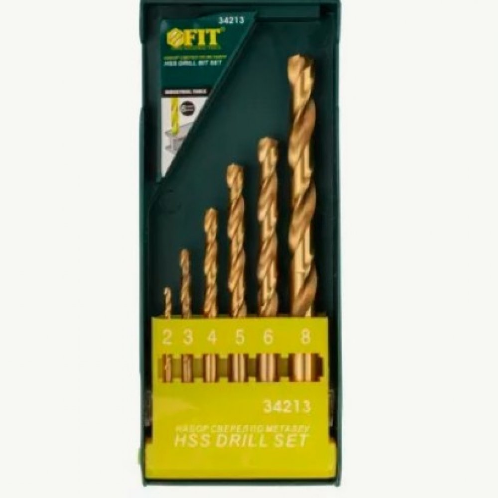 Набор сверл по металлу 34213 6шт Фит