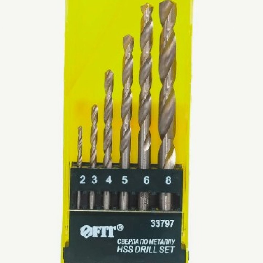 Набор сверл по металлу Фит 33797