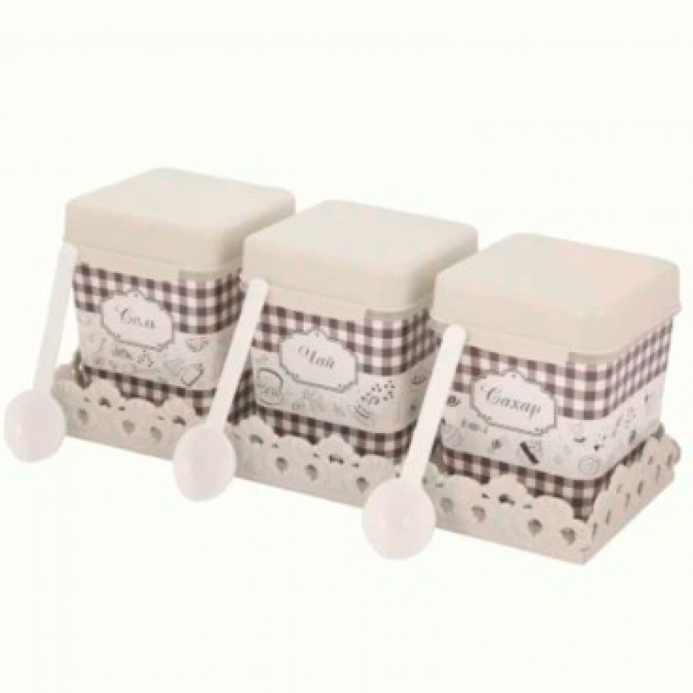 Набор ёмкостей Плетёнка 1,2л на подставке арт. М4726