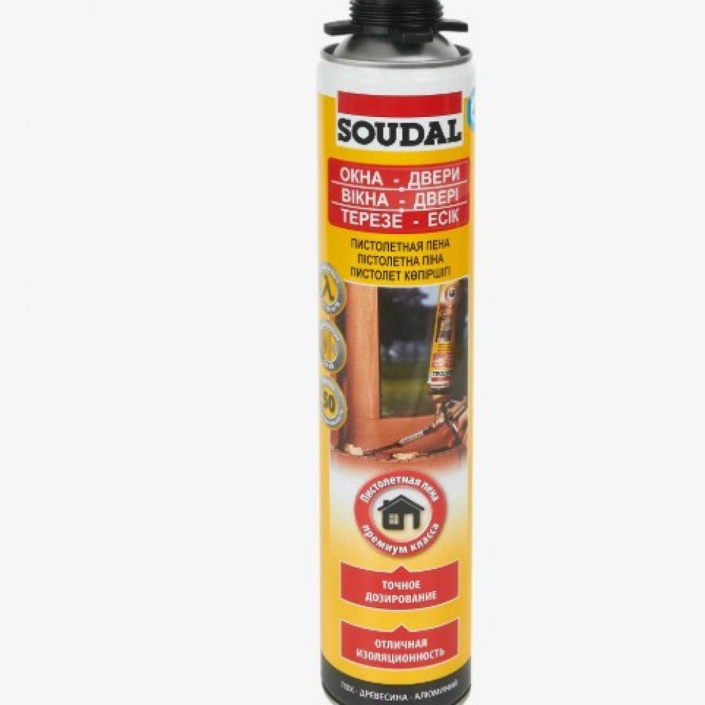 Пистолетная пена СОУДАЛ Yellow 12*750мл зима 113986