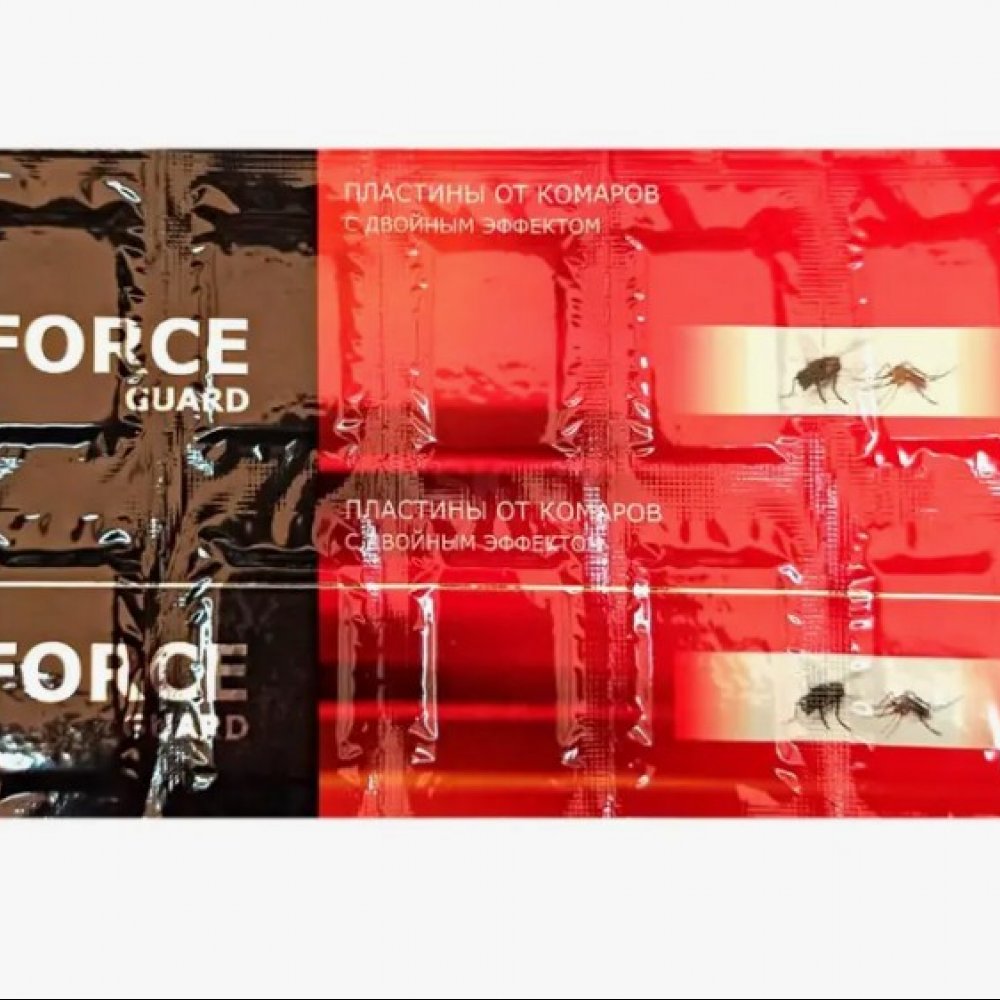 Пластины от комаров ФОРСЕ ГУАРД с двойным эффектом уп.10шт