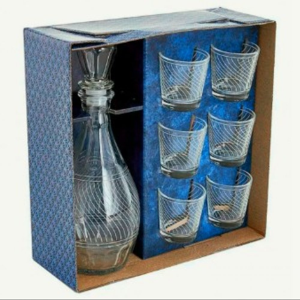 Подарочный набор штоф и 6 рюмок Мираж 1231Г