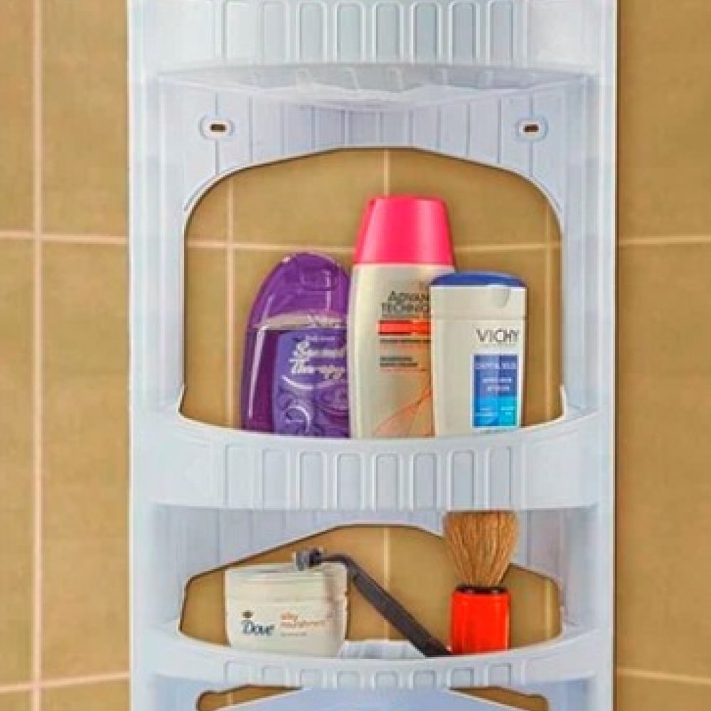 Полка угловая для ванной комнаты Стайл 09166