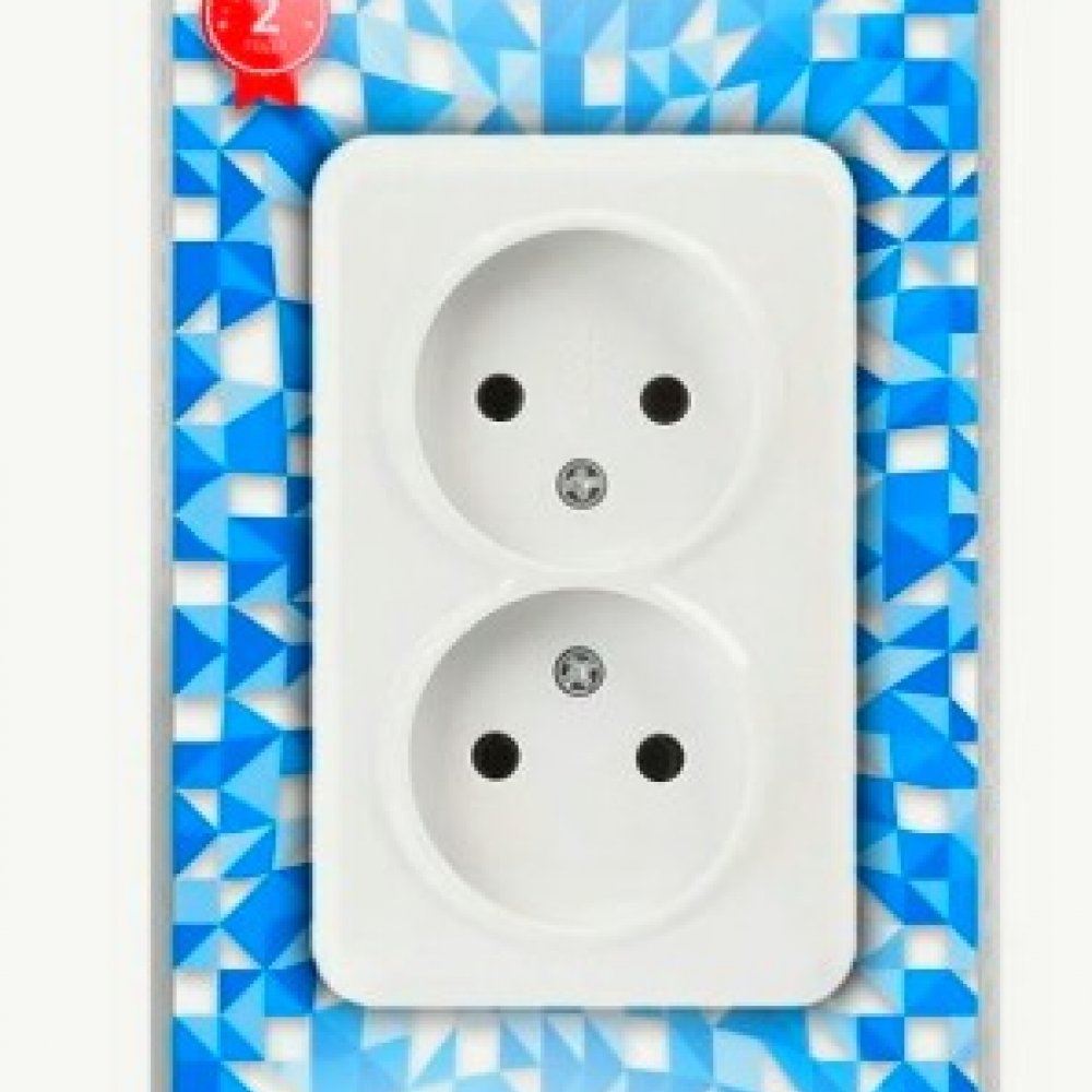 Розетка 2х местная б/з Венера 42520